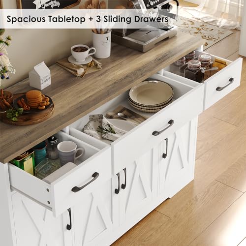 Ash Grey Buffet Sideboard Cabinet with Drawers S419686