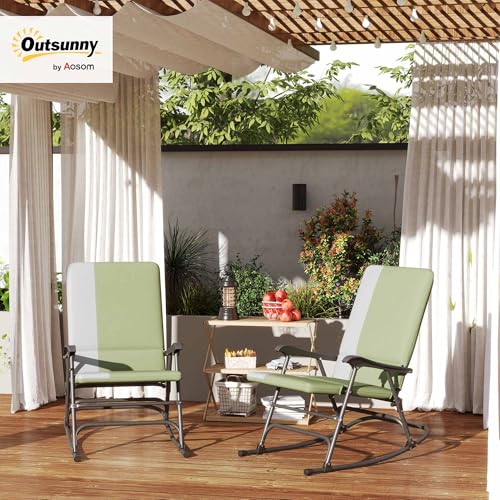 Oversized Folding Outdoor Rocking Chairs Set of 2 C7616