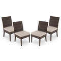 4pk Tan Wicker Patio Dining Chair F873510
