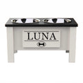 Personalized Elevated Dog Bowl Stand with Internal Storage C8796