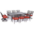 11-Piece Outdoor Dining Set with Cast-Top Table and Chairs I55500
