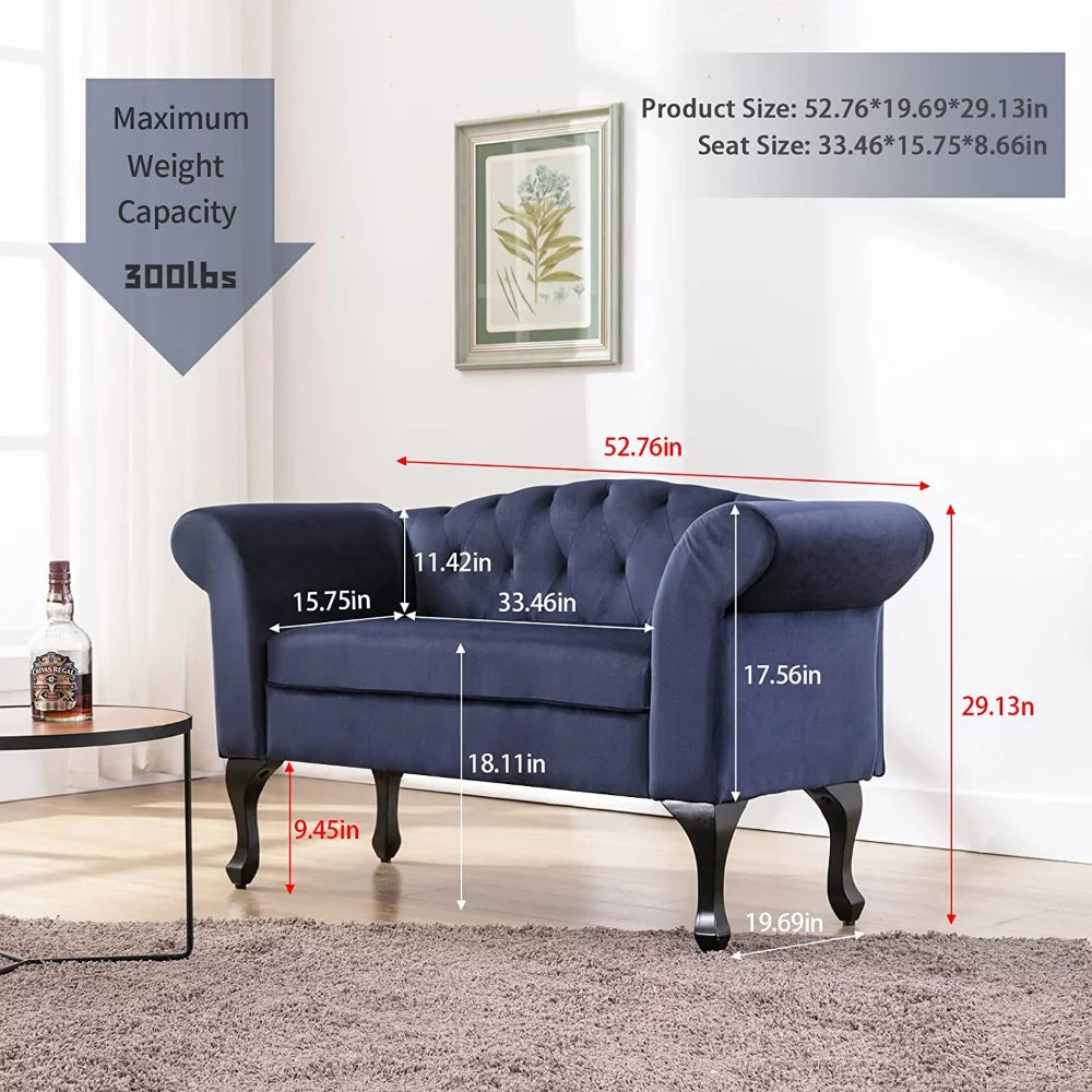 White Small Loveseat Sofa B877