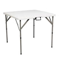 White 34 inch Plastic Square Table W80168