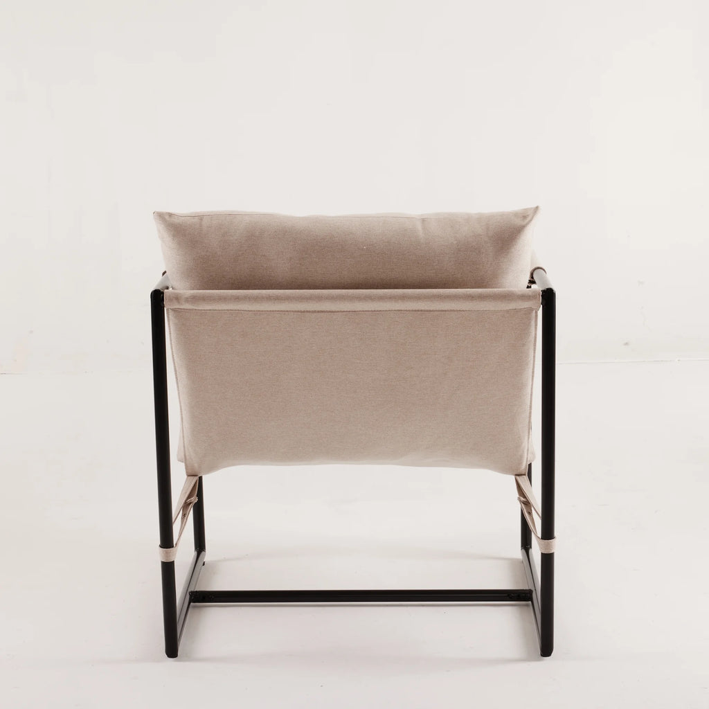 Wheat Yellow Metal Sling Accent Chairs Set of 2 A956569