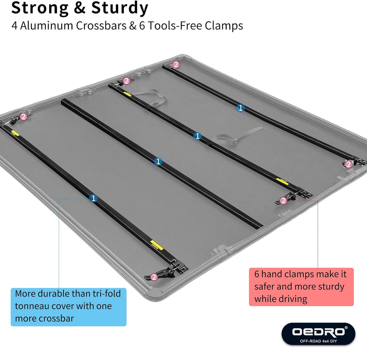 Soft Quad Fold Truck Bed Tonneau Cover for 5.5 ft Bed A195