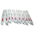 20 Pack 9 in. 6 TPI Bi-Metal Demolition Reciprocating Saw Blade L4321