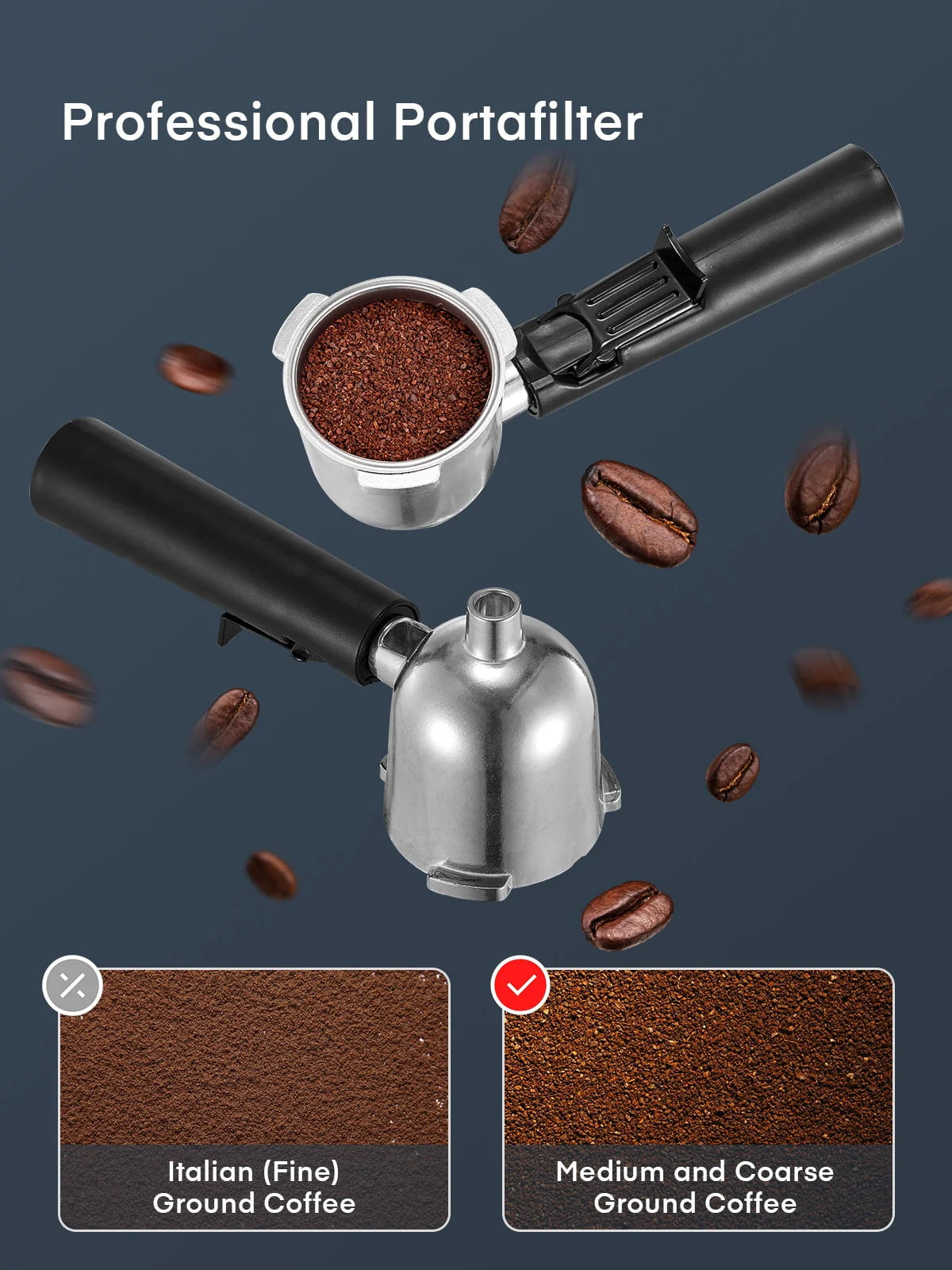 Black 3.5 Bar 4 Cup Steam Espresso Machine with Milk Frother X85730