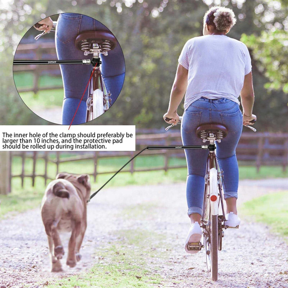 Hands Free Retractable Bicycle Dog Leash X788