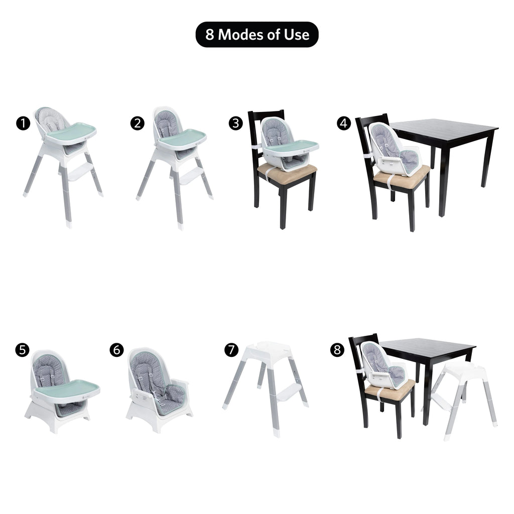 Reclining Highchair with 8 Modes of Use Q35096