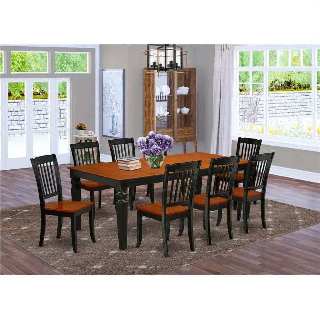 9 Piece Wood Dining Table Set N26532