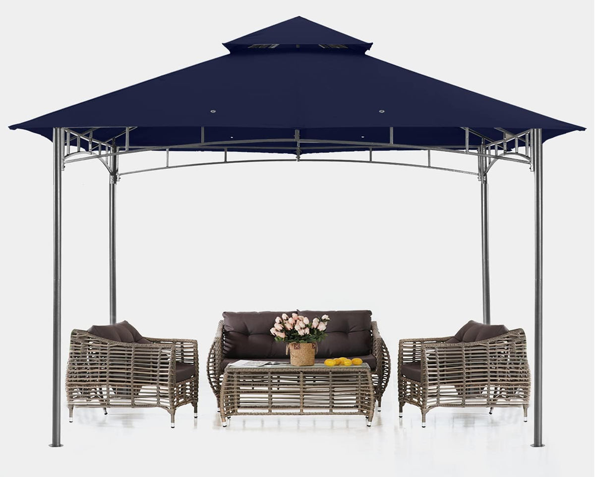 10x10 Gazebo with Netting, Khaki R920412
