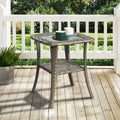 Outdoor Wicker Coffee Table with Glass Top N8988
