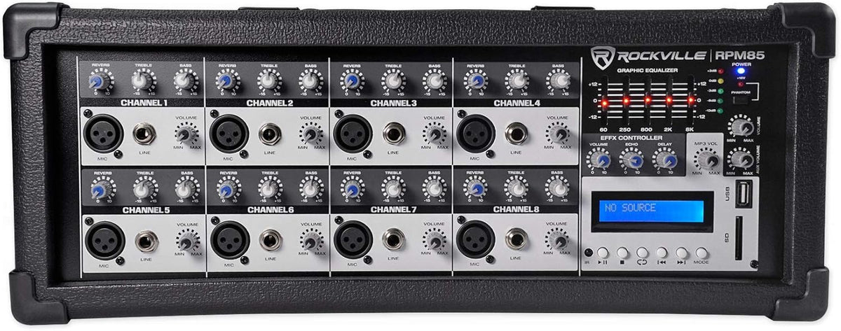 2000w Powered 4 Channel Mixer Stereo Amplifier with Bluetooth O284706