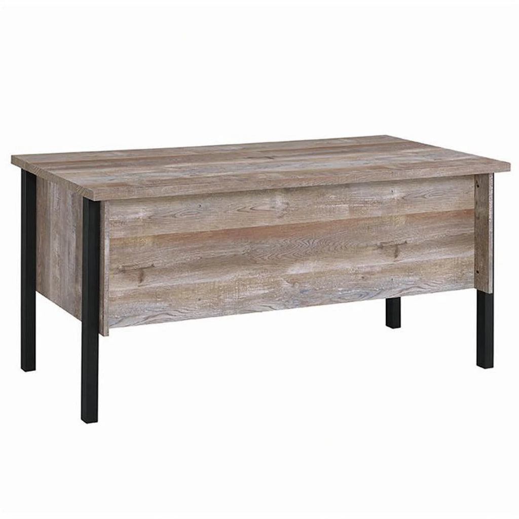 4-drawer Weathered Oak Office Desk B3511
