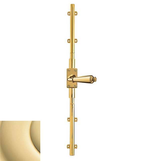Left Handed Cremone Bolt for 8' Doors Satin Brass and Black K859997