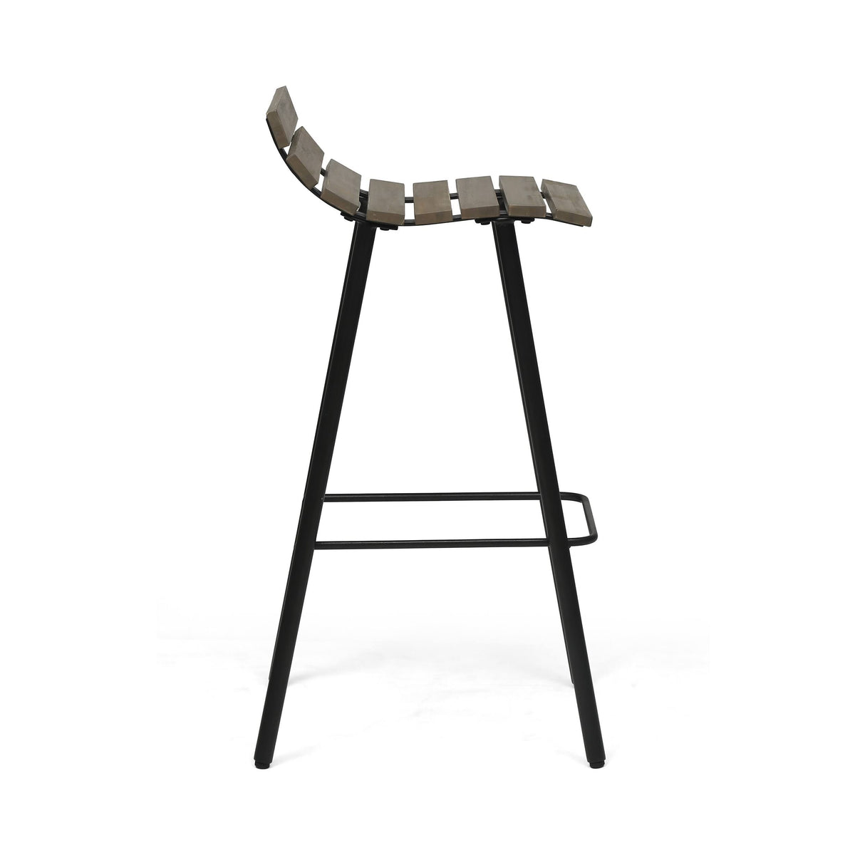 Set of 2 Wooden Barstool Dark Brown F97846