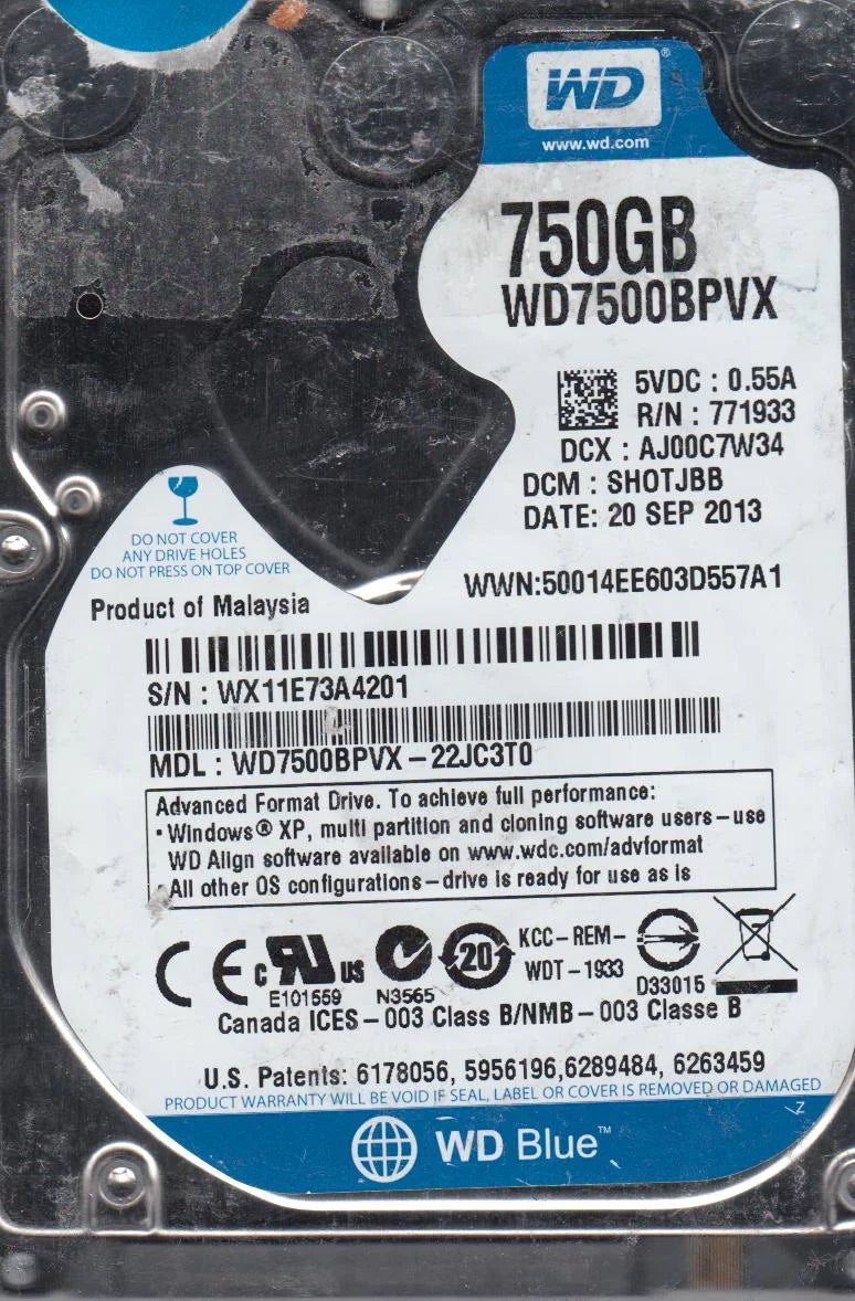 750GB SATA 2.5 Hard Drive I1836