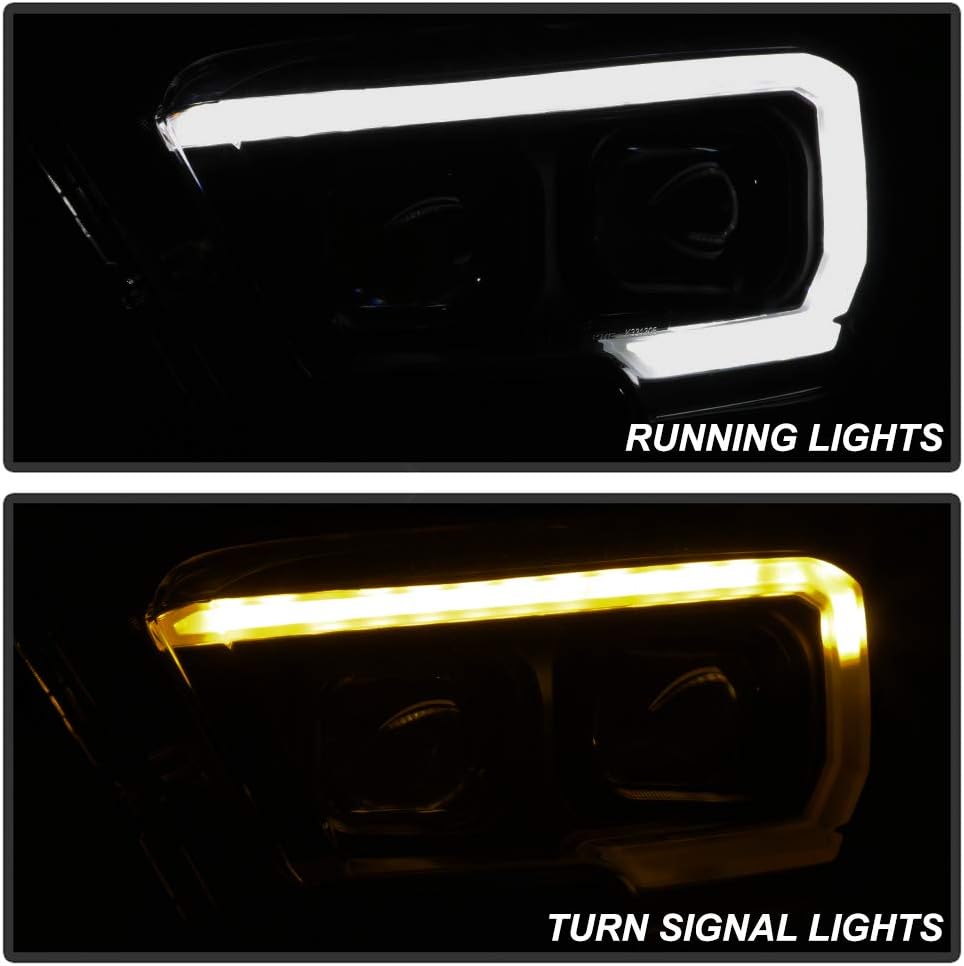 Black Smoked LED Sequential DRL Headlamps S525391