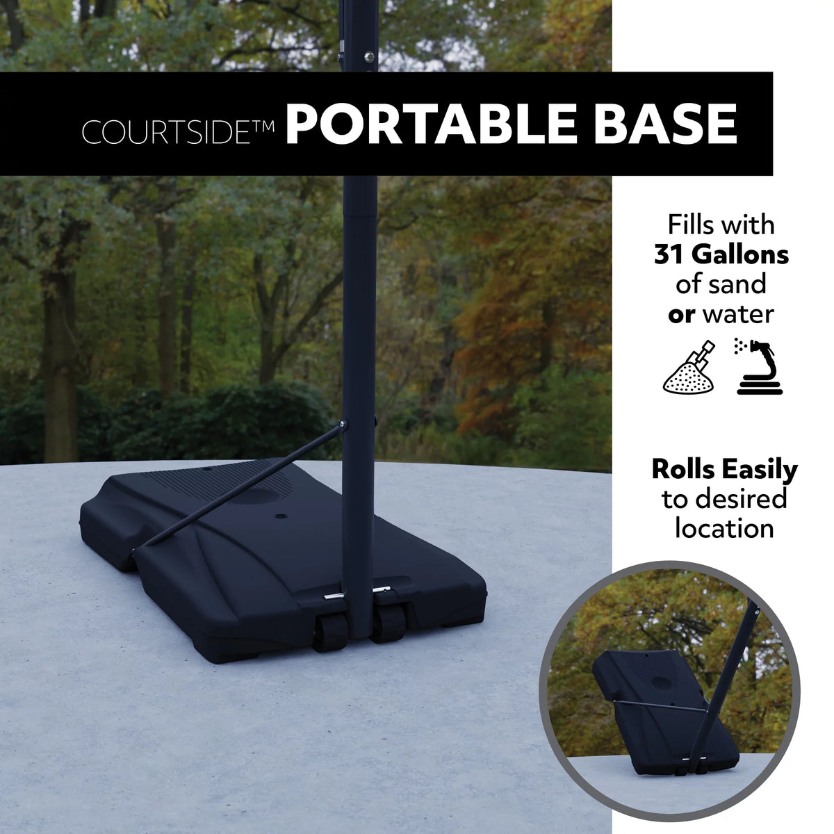 Adjustable Portable Basketball Hoop 48 inch Polycarbonate Z960500