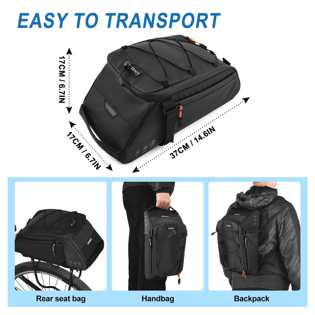 Waterproof Bike Saddle Rear 3 in 1 10L Capacity Bag C725119