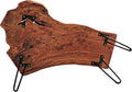Natural Wood Edge Teak Coffee Table with Clear Lacquer Finish and Metal Hairpin Legs L557186