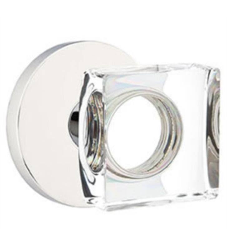Passage Round Knob with Disk Rose, Bright Nickel I2268
