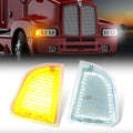 Front LED Turn Signal and Parking Lights Assembly, Amber and White, Clear Lens, Pack of 2 P265