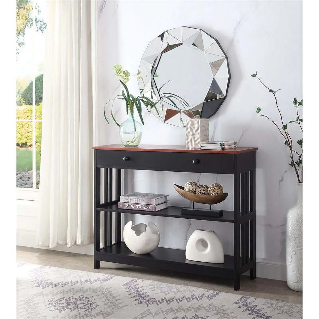 Cherry 1 Drawer Console Table Q144