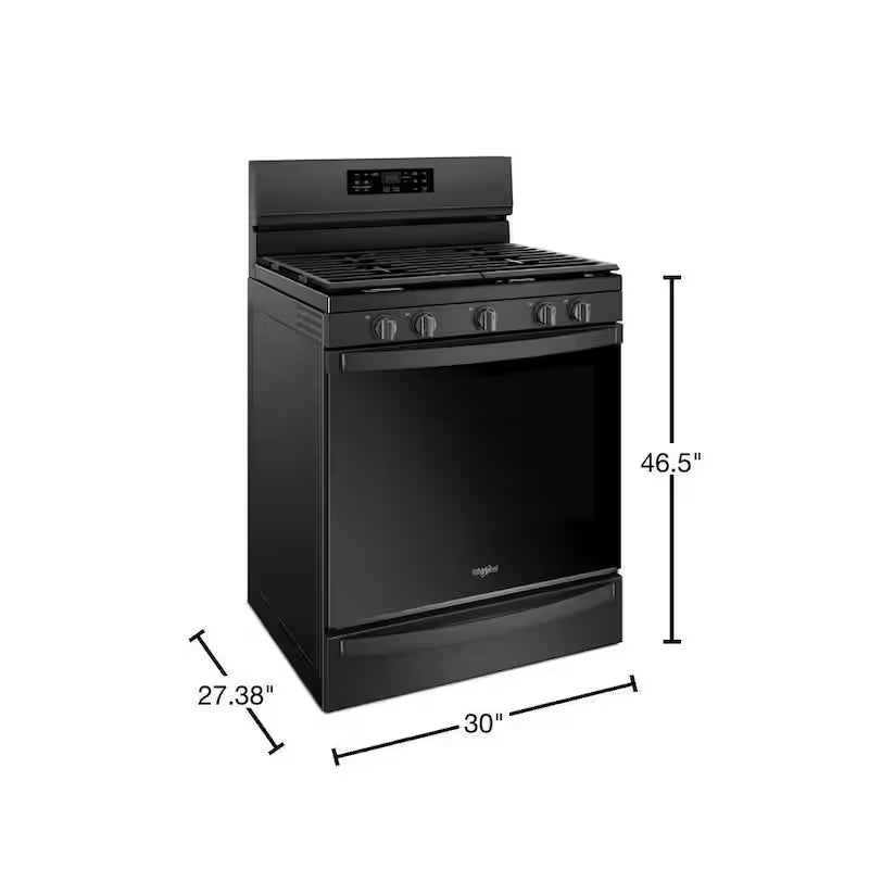 5.8 cu. ft. Gas Freestanding Range in Black I635