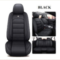 Black & Blue Leather Car Seat Covers Full Set W90631