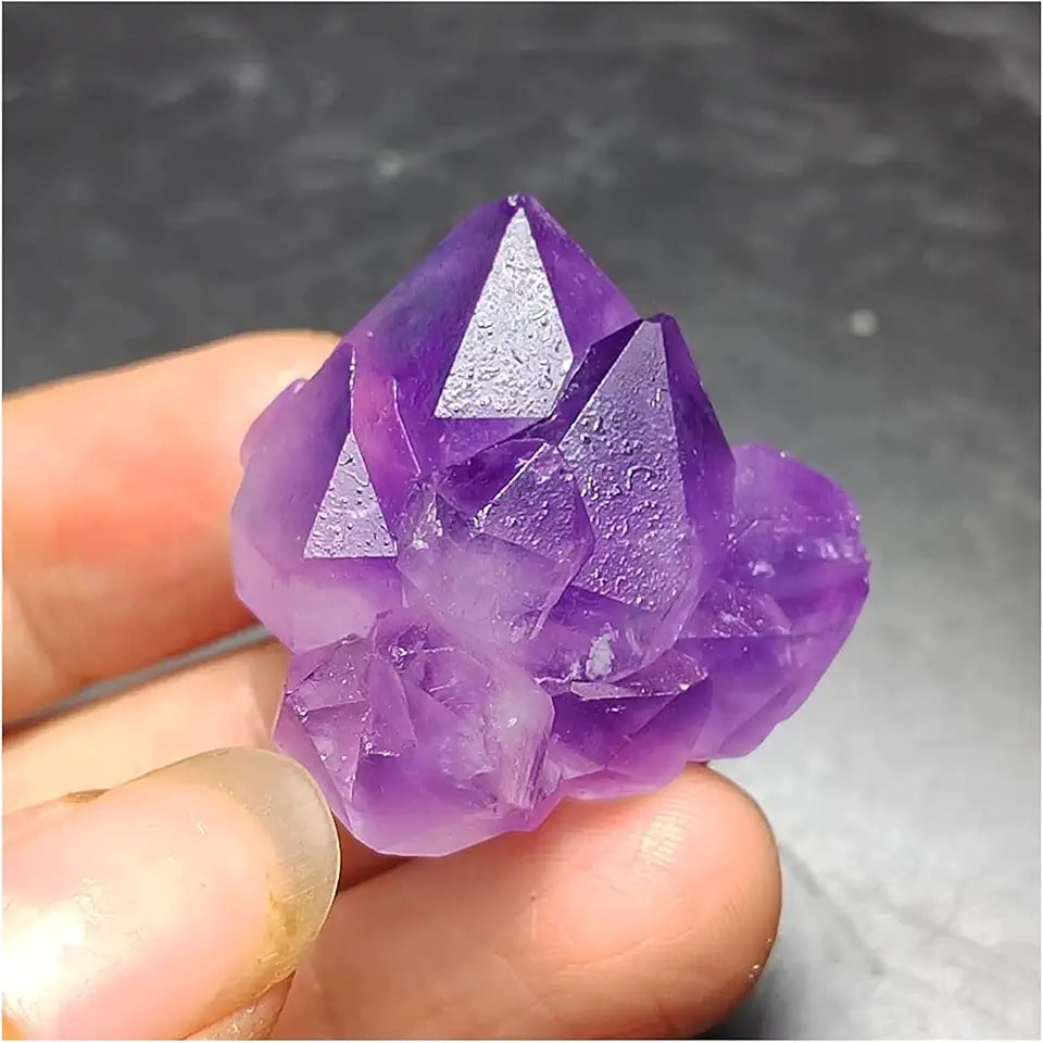 5pcs Flower Shape Natural Irregular Hexagonal Amethyst Specimen Z6505