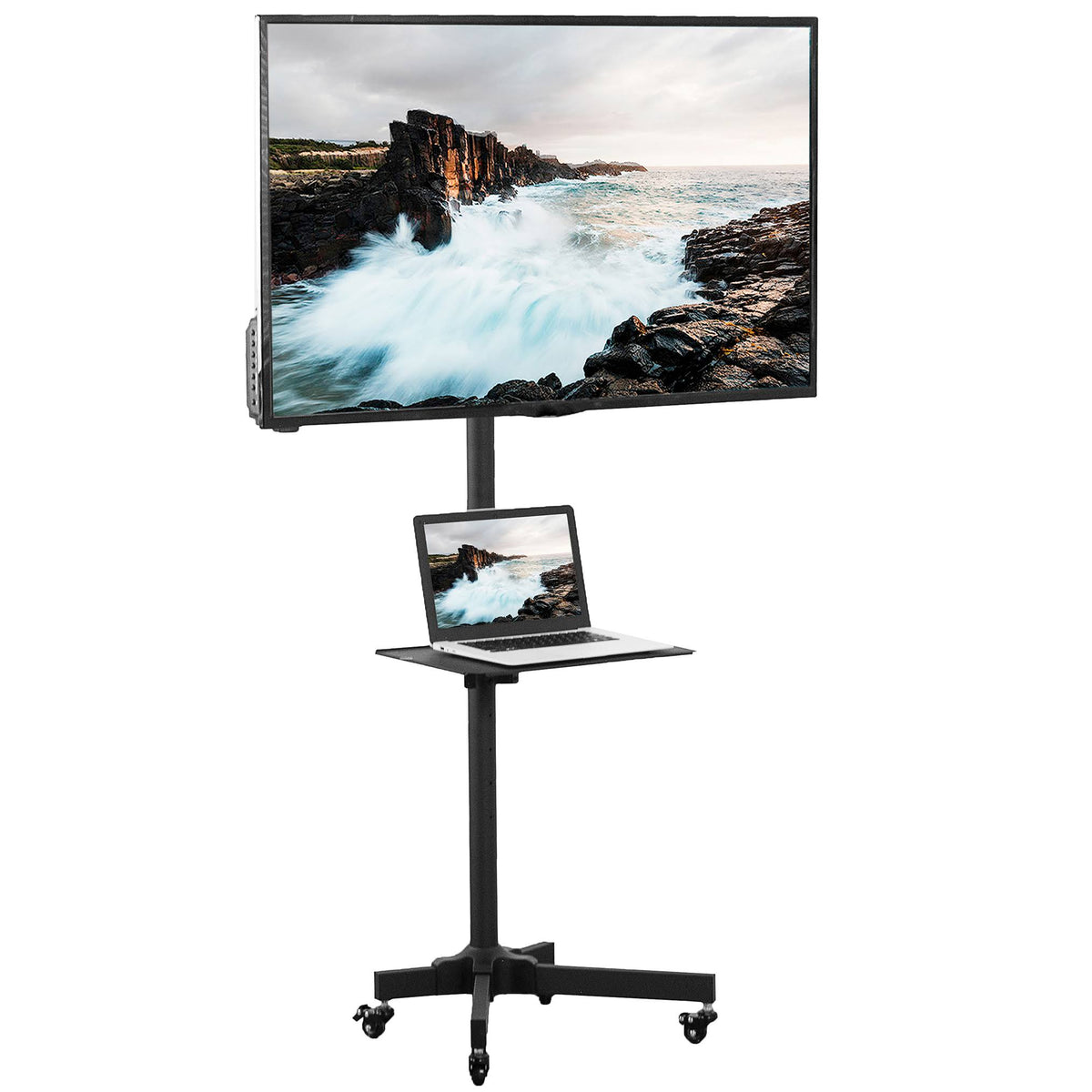 Mobile TV Cart for 23 to 55 LCD LED Plasma Flat Panel Stand with Wheels Z879875