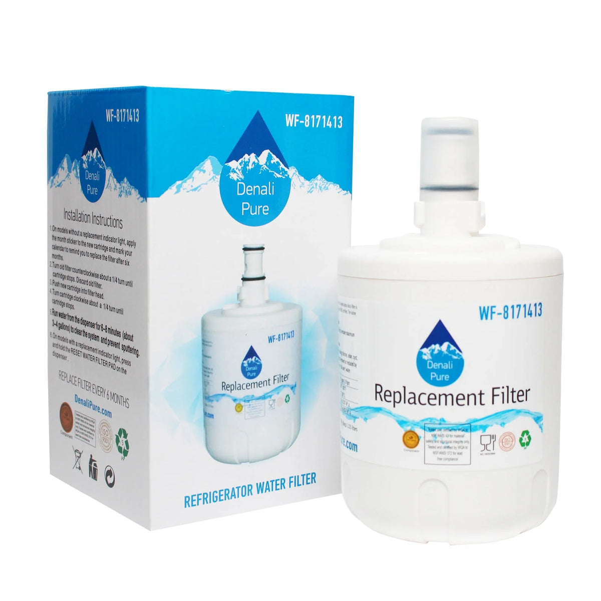 6-Pack Replacement Refrigerator Water Filter Cartridge S103