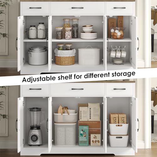 Ash Grey Buffet Sideboard Cabinet with Drawers S419686