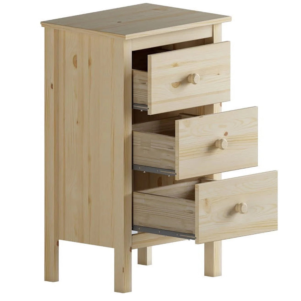 White 3 Drawer Extra Tall Nightstand S288713