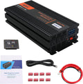 2000W Pure Sine Wave Power Inverter DC 12V to AC 120V with LCD Display Remote Control USB Port V4725