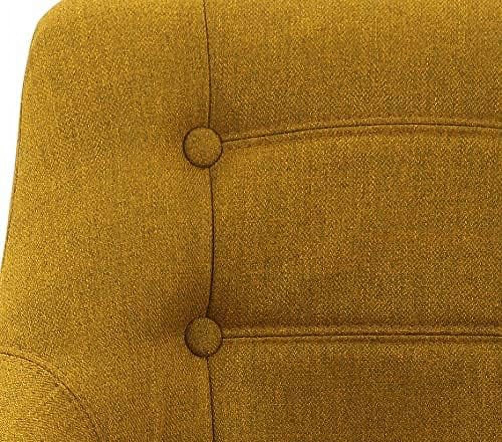 Yellow Adjustable Fabric Swivel Barstool with Back O2597