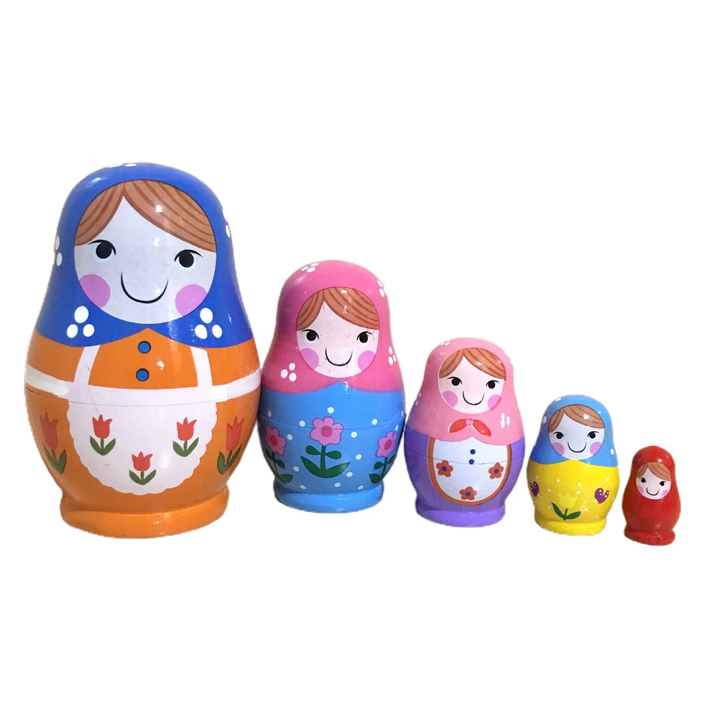 5-piece Russian Matryoshka Wooden Doll Toy D441