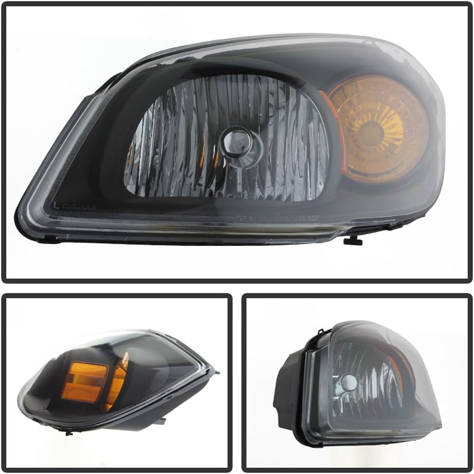 Black Headlights HeadLamps Driver + Passenger Side T505811