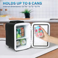 4L 6 Can Portable Cooler & Warmer Freon-Free Mini Fridge Y89564