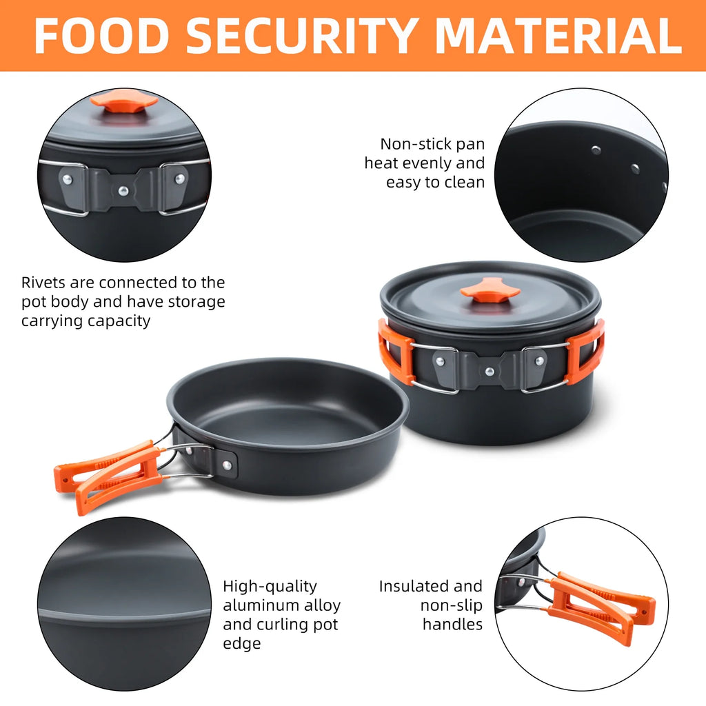 16pcs Camping Cookware Set L95226