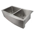 36 in. Stainless Steel Farmhouse Double Bowl Kitchen Sink W2466