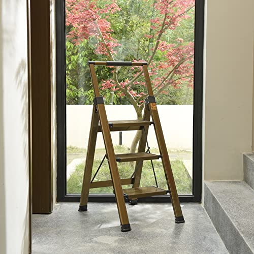 5 Step Aluminum Folding Ladder with Anti-Slip Wide Pedal T5413