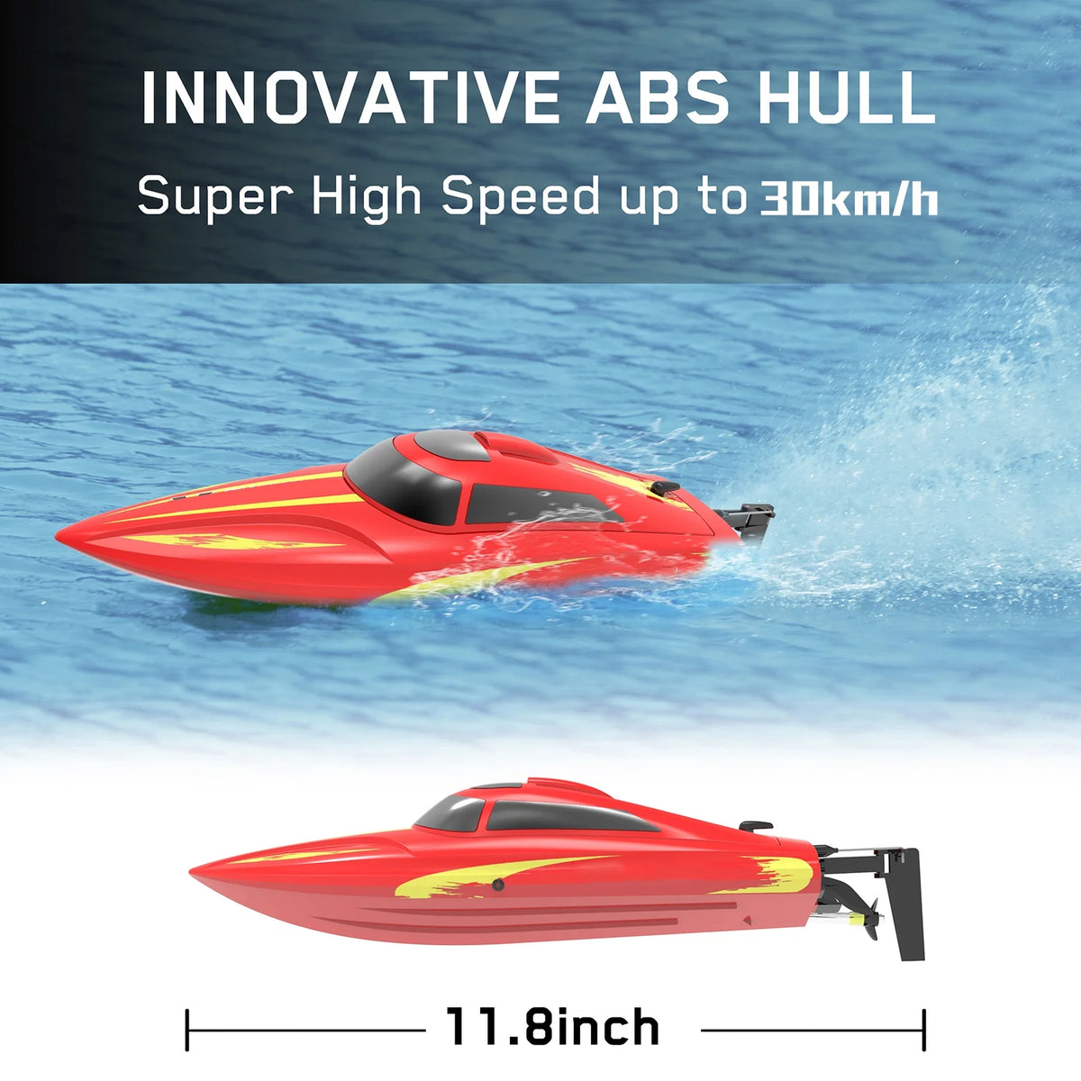 Remote Control Boat 30kmh High Speed 2.4GHz L283662