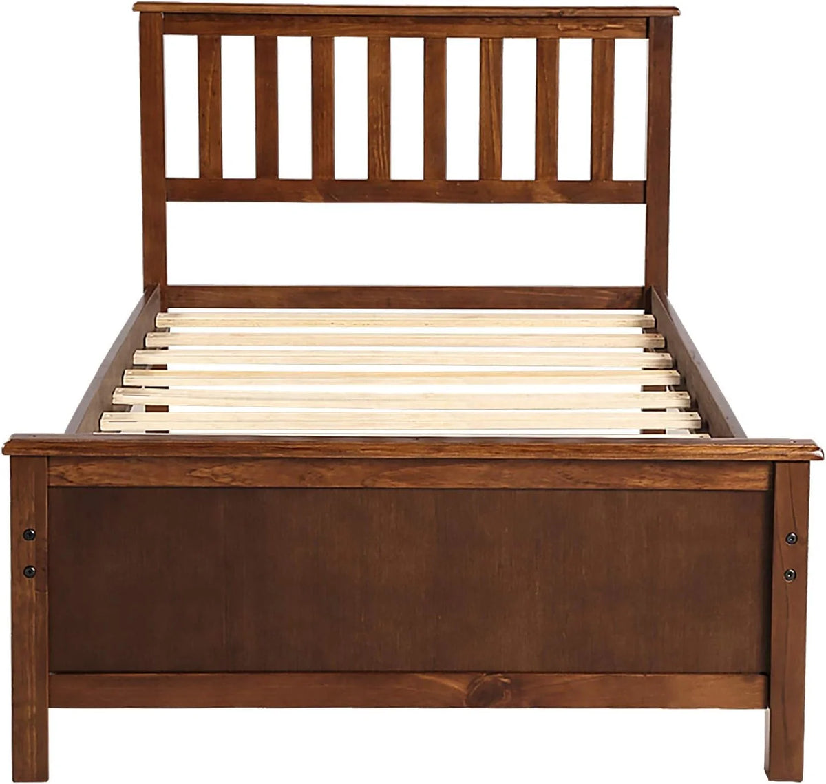 Wood Platform Bed Frame with Headboard and Footboard D564280