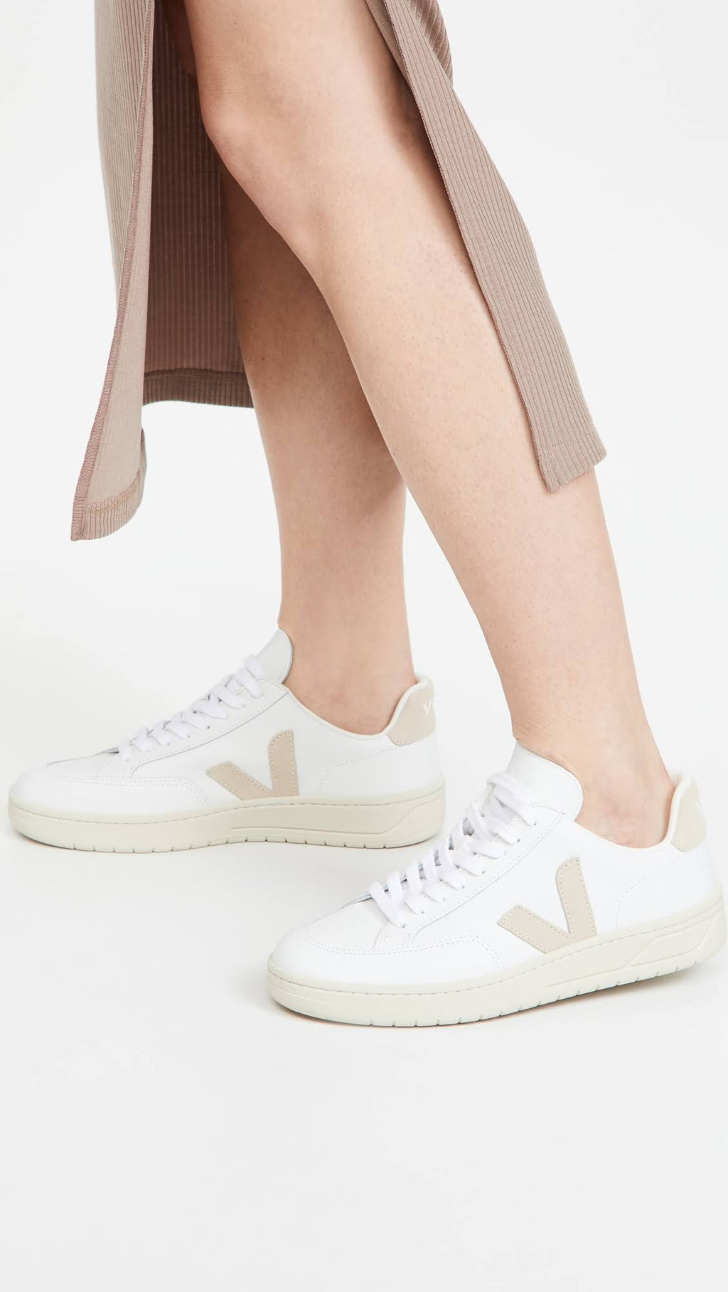 White Sable Leather Sneakers Z92311