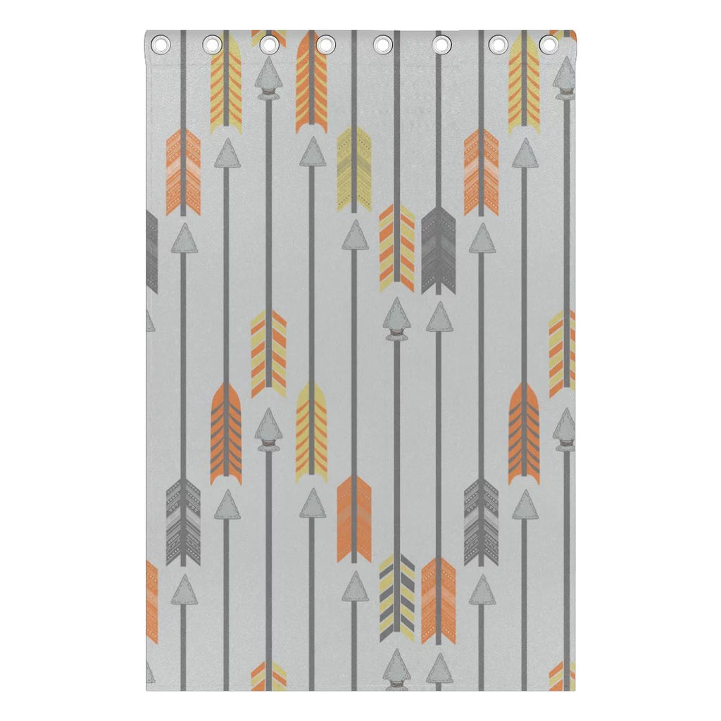 Orange Yellow Gray Blackout Thermal Curtain, 2 Panel 52Wx84L E99019