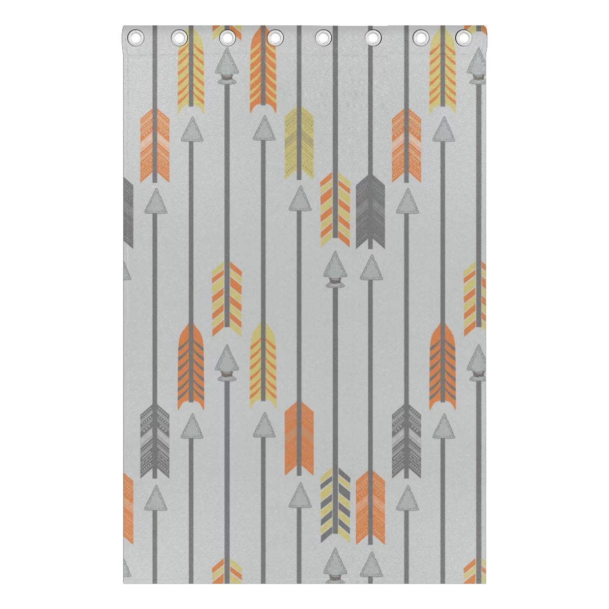 Orange Yellow Gray Blackout Thermal Curtain, 2 Panel 52Wx84L E99019
