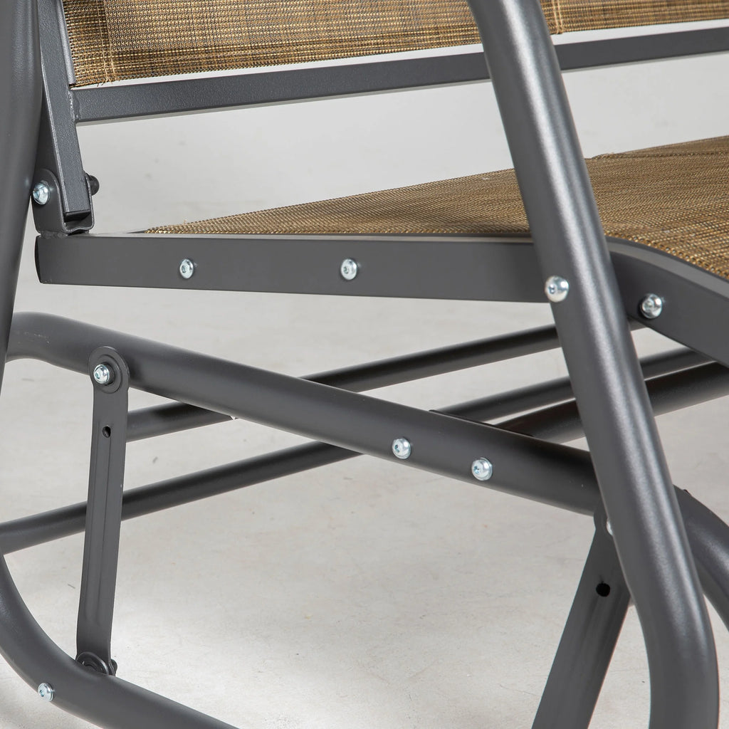 Brown Mesh Outdoor Glider Bench E33713