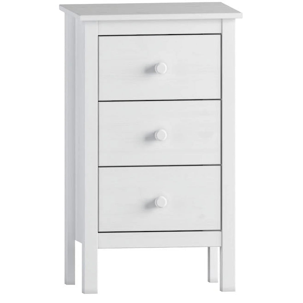 White 3 Drawer Extra Tall Nightstand S288713